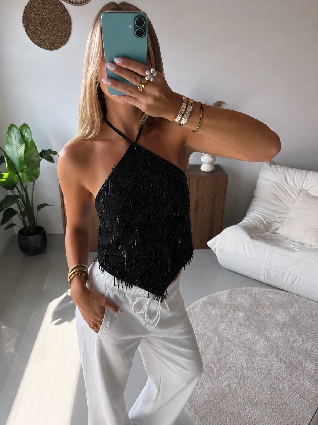 Fringe Halter Top