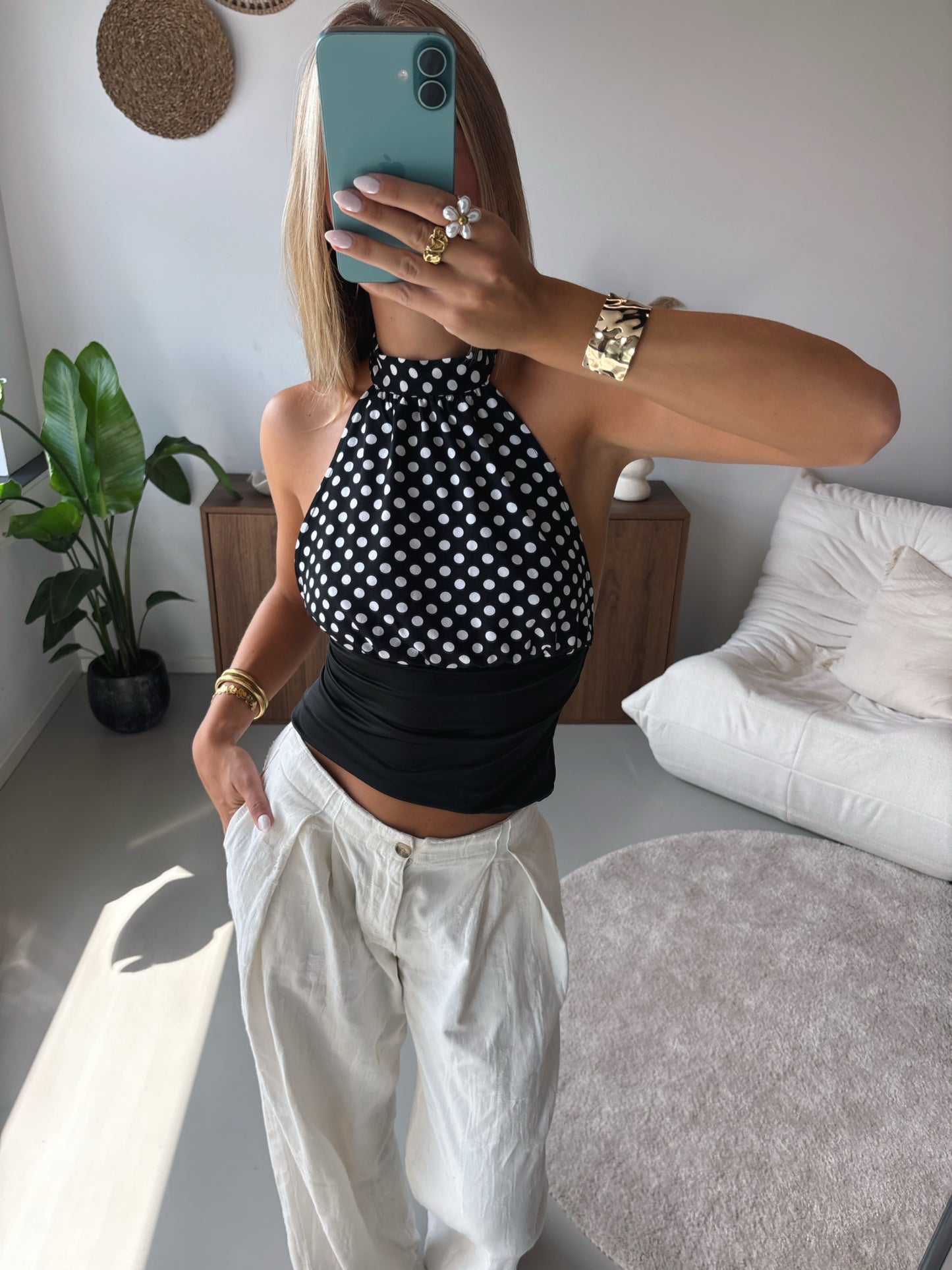 Polka Dot Halter Top