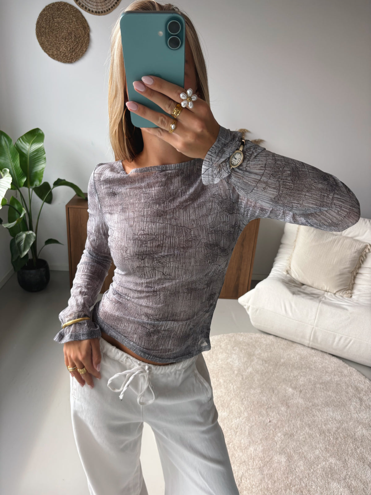 Mesh Top - Brown