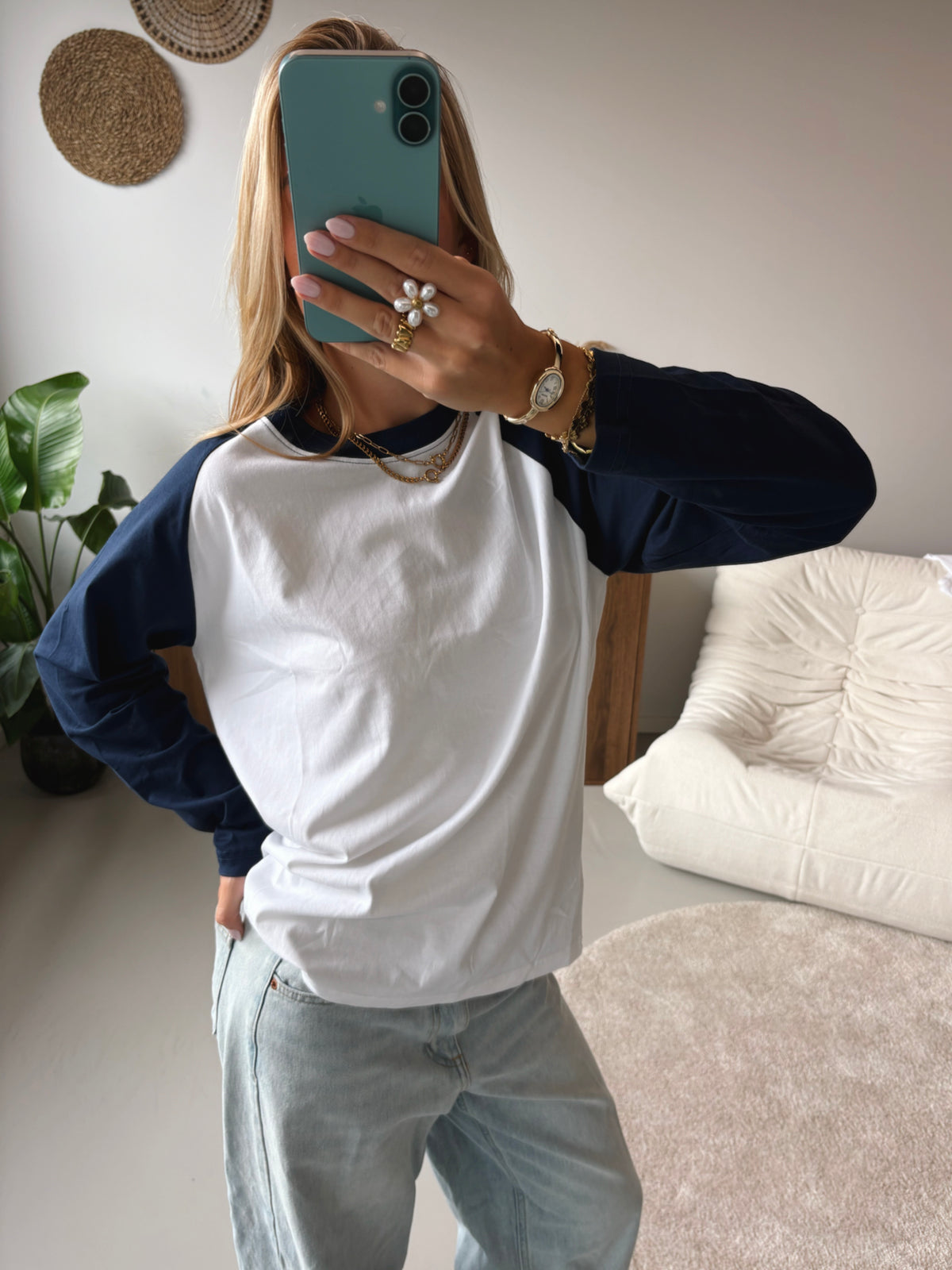 Raglan Top - Blue