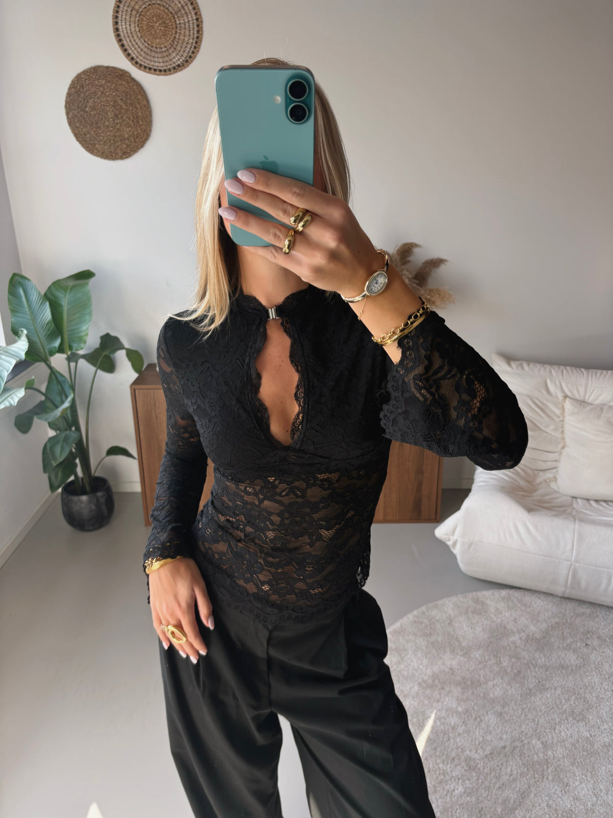 Noir Lace Top