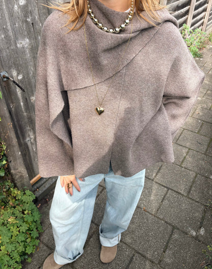 Draped Poncho Cape