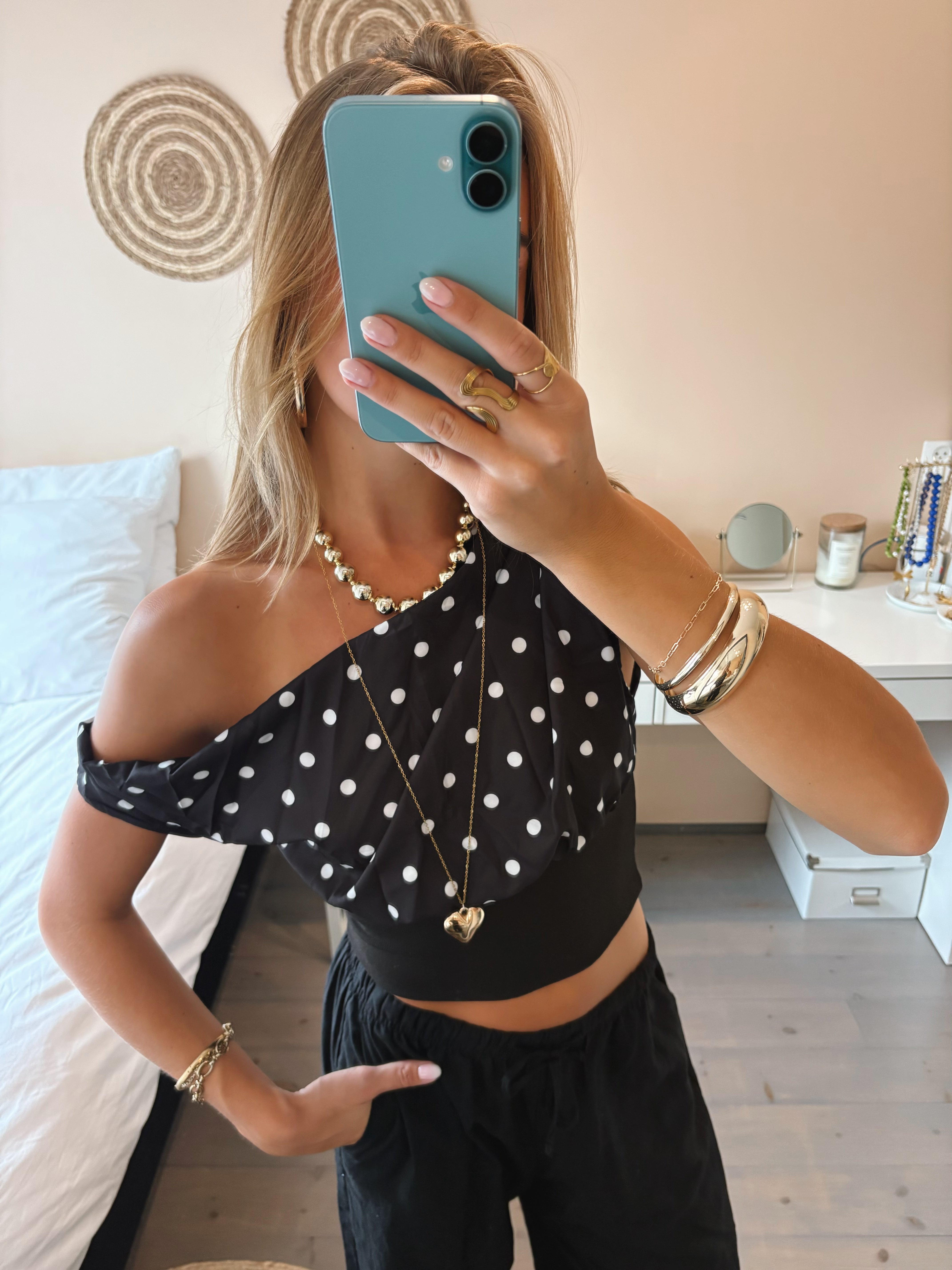 Polka Crop Top
