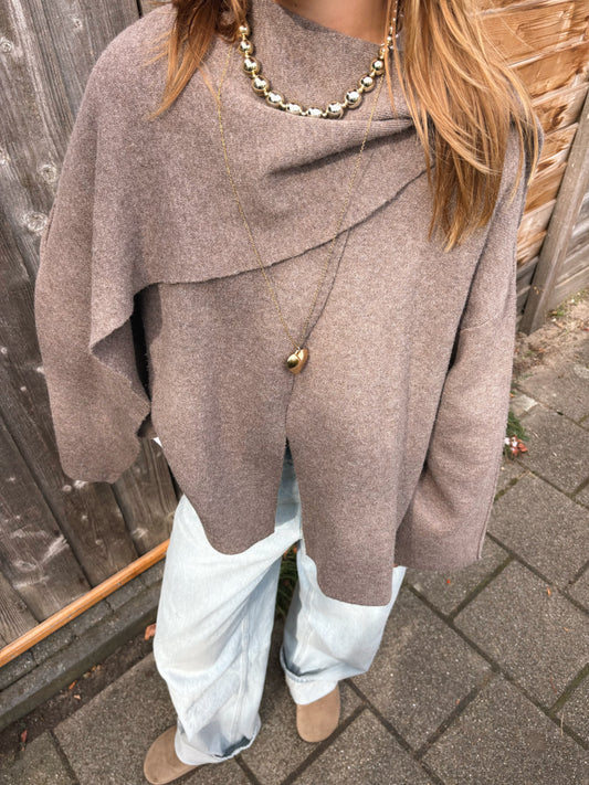 Draped Poncho Cape