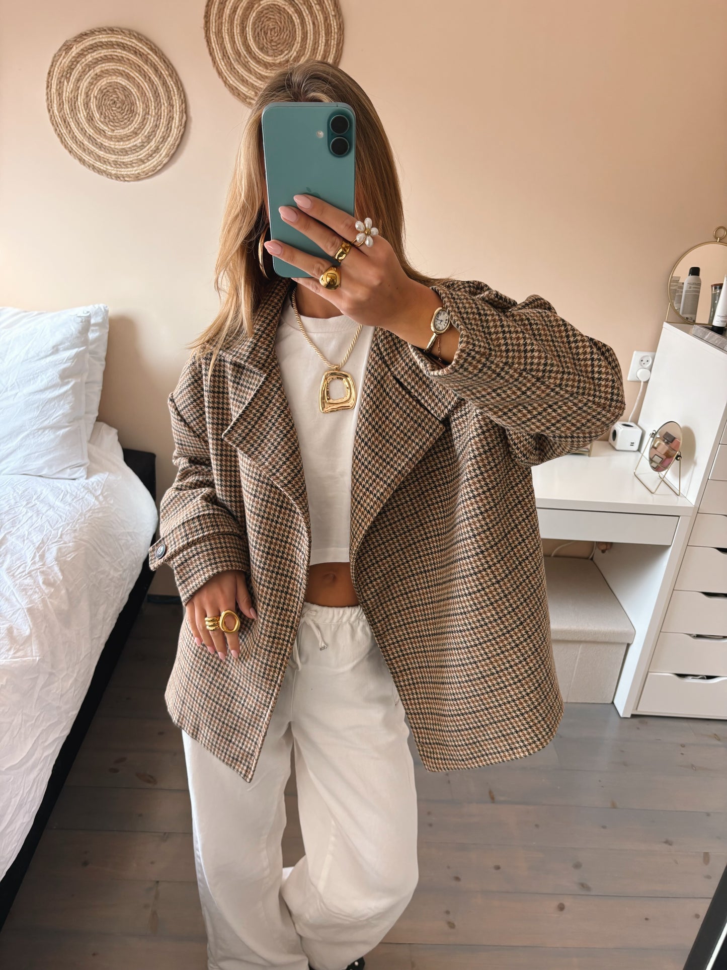 Everyday Checked Coat