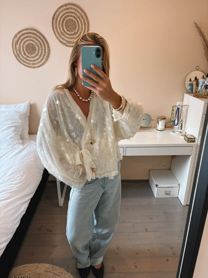 Shimmer Kimono Blouse