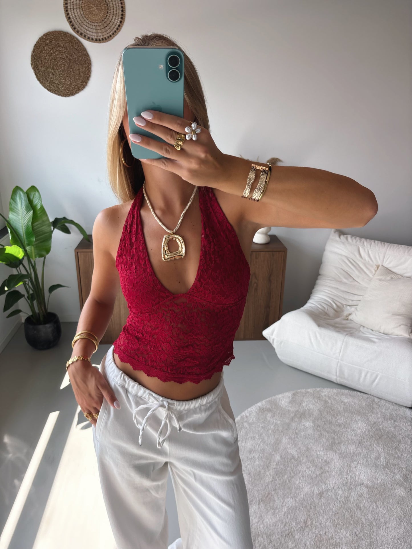 Scarlet Lace Top