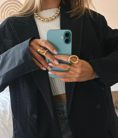 Oversized Stitch Blazer