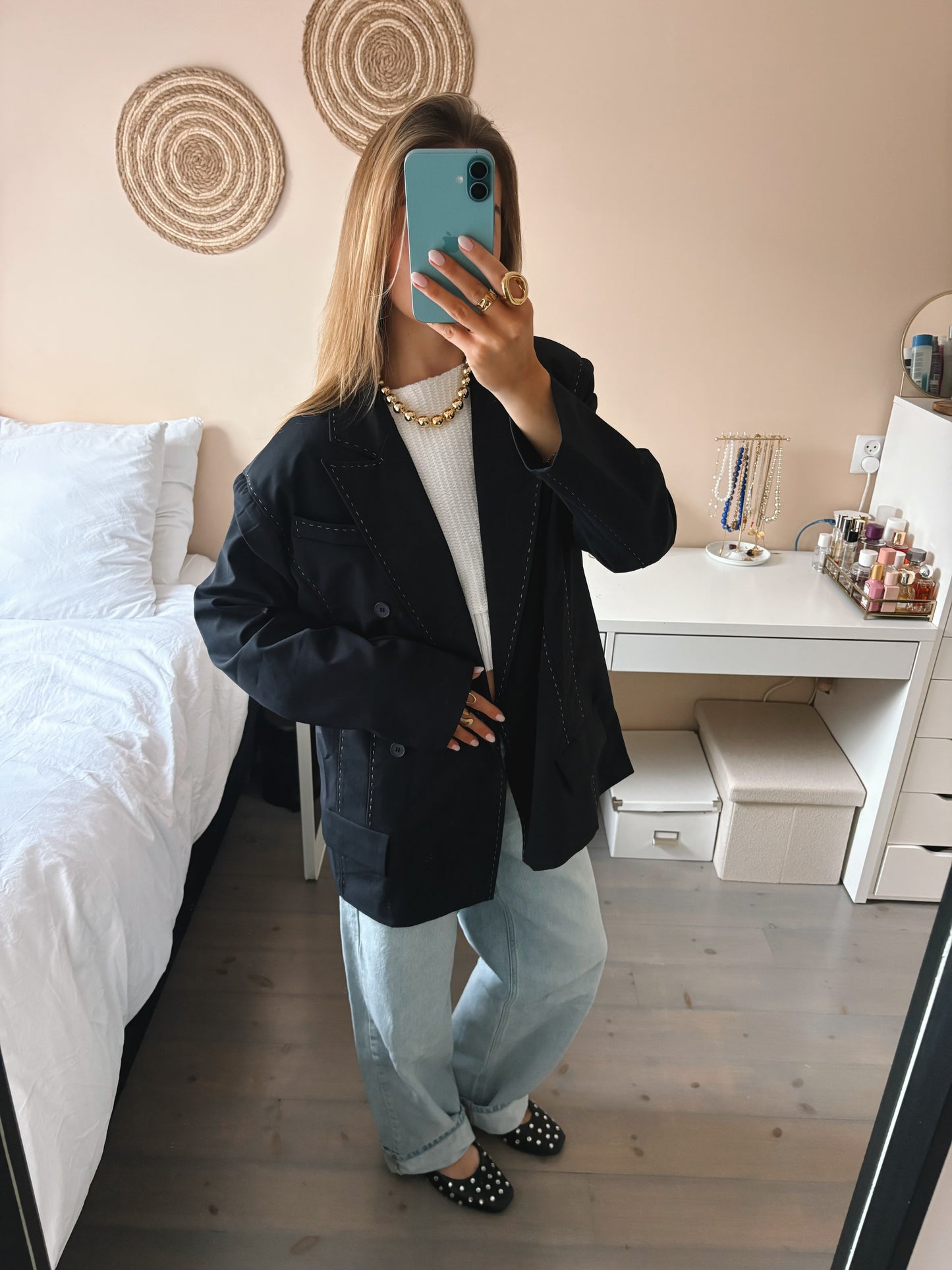 Oversized Stitch Blazer