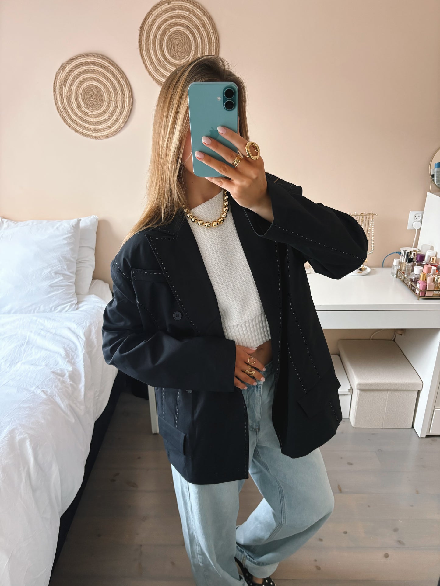 Oversized Stitch Blazer