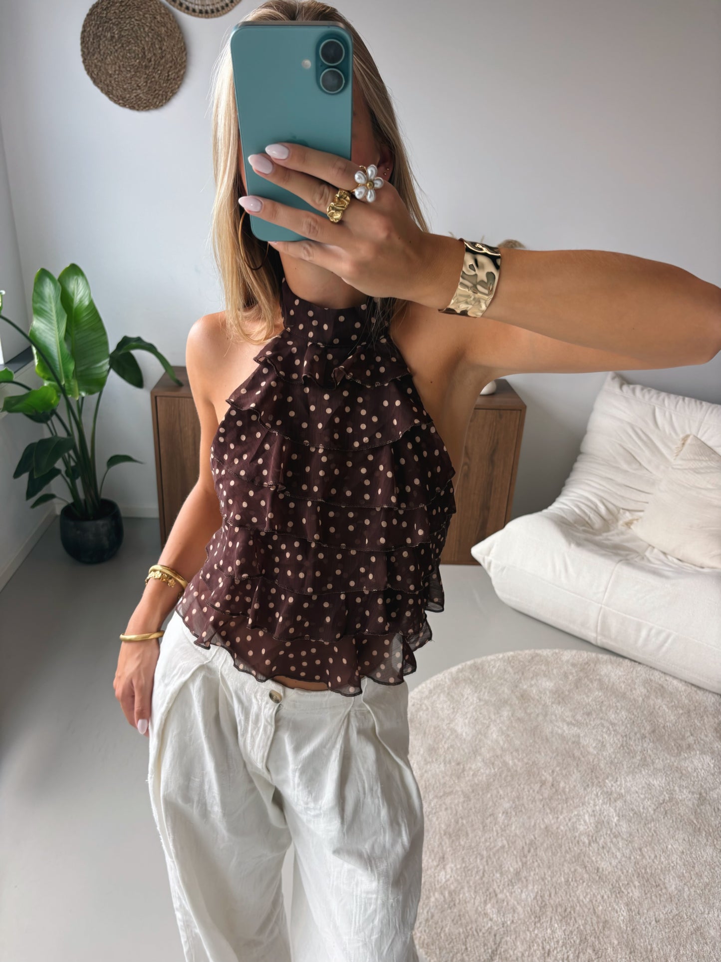 Ruffle Halter Top