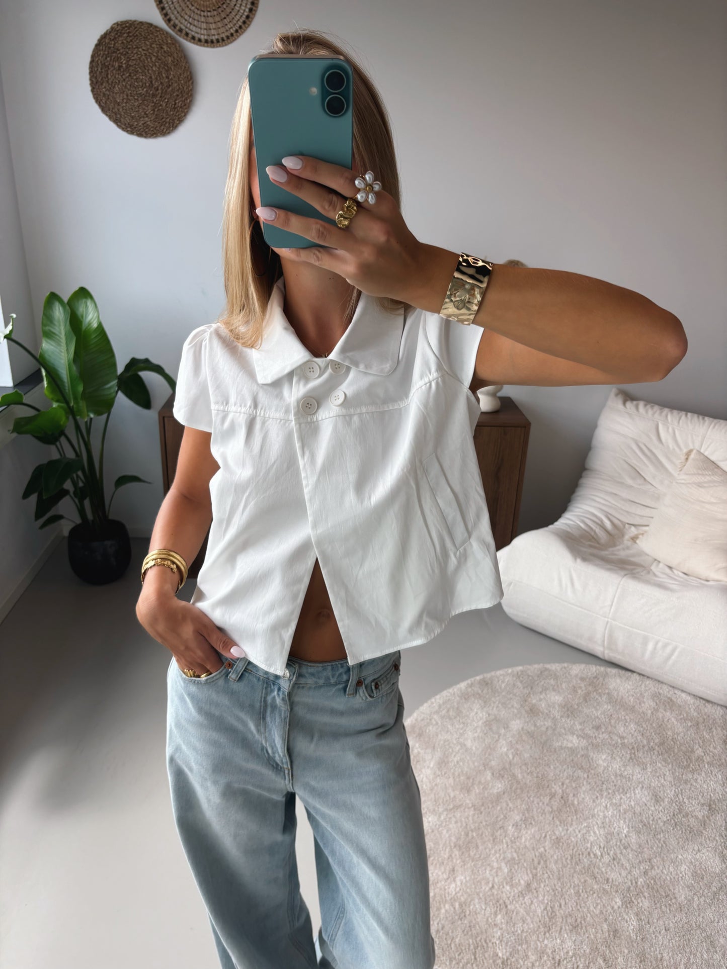 Asymmetric Wrap Blouse