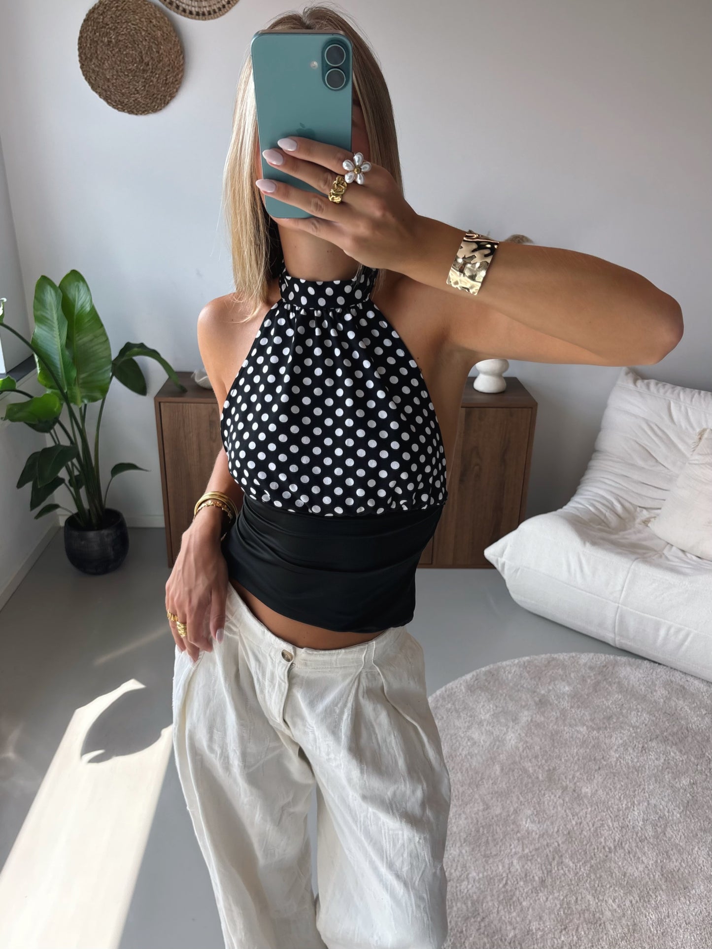 Polka Dot Halter Top