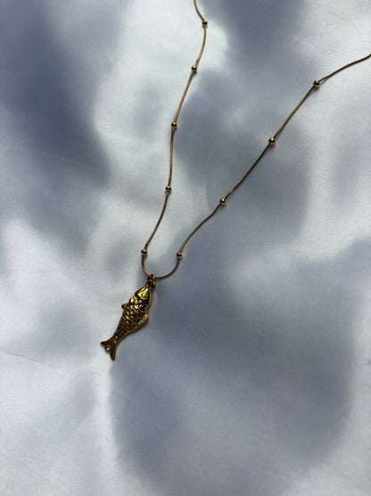 Gold Fish Necklace