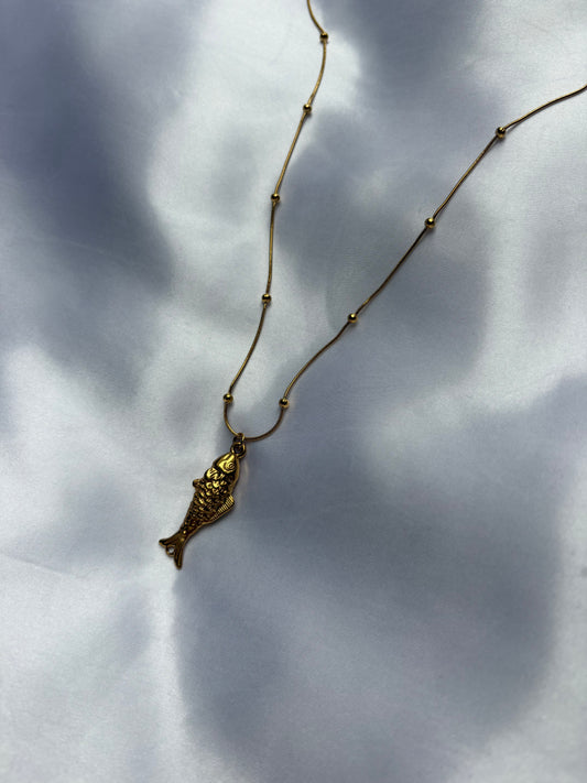 Gold Fish Necklace