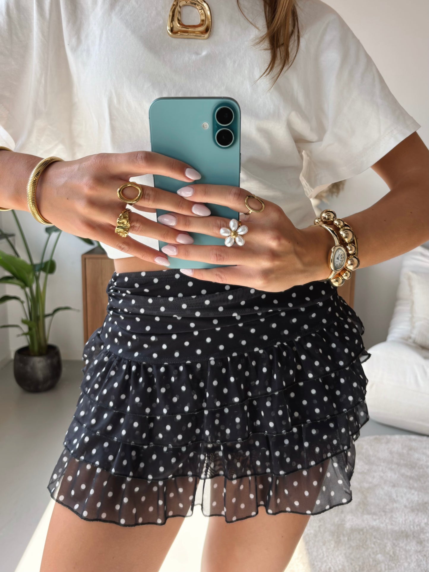 Falda pantalón de lunares