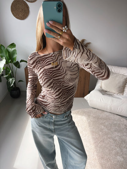 Mesh Top - Brown