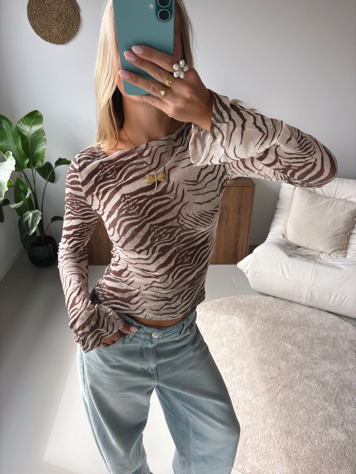 Mesh Top - Brown