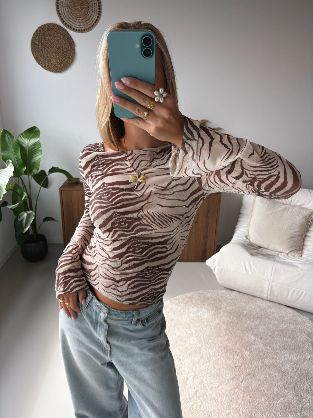 Mesh Top - Brown