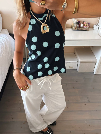 Polka Halter Top
