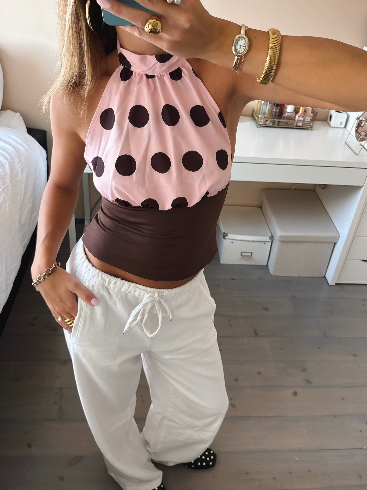 Polka Dot Halter Top