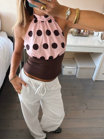 Polka Dot Halter Top