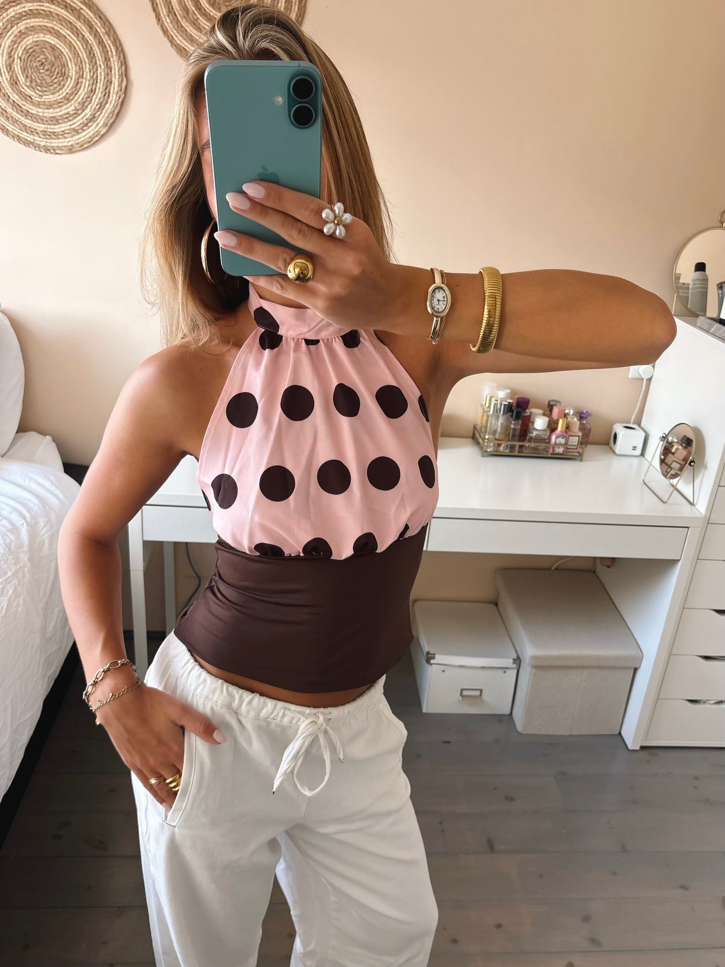 Polka Dot Halter Top