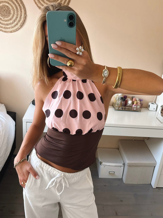 Polka Dot Halter Top