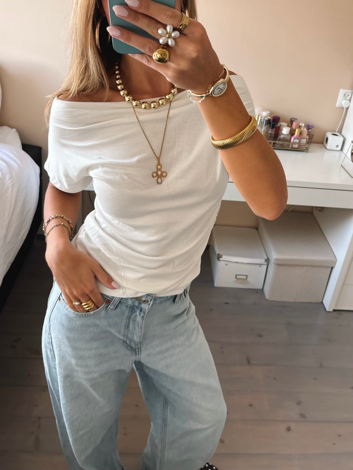 Soft Drape Off-Shoulder Top