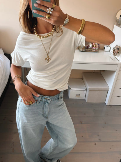 Soft Drape Off-Shoulder Top