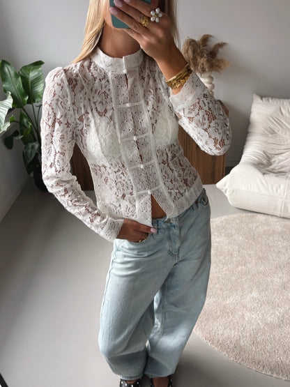 Lace Dream Blouse - White