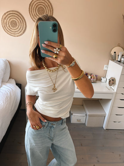 Soft Drape Off-Shoulder Top