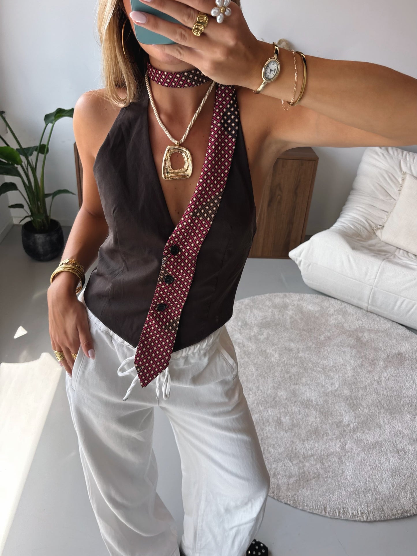 Statement Tie Gilet