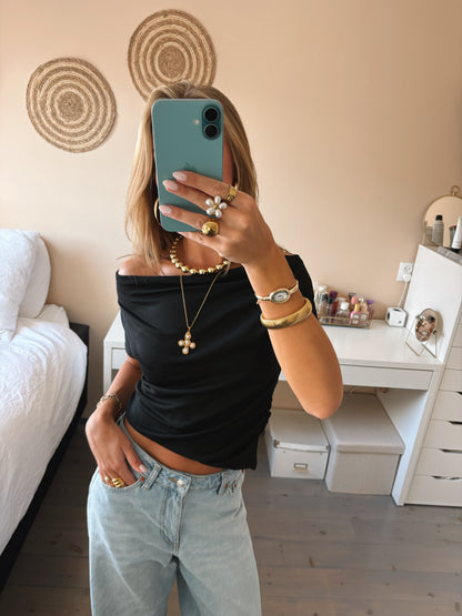 Soft Drape Off-Shoulder Top