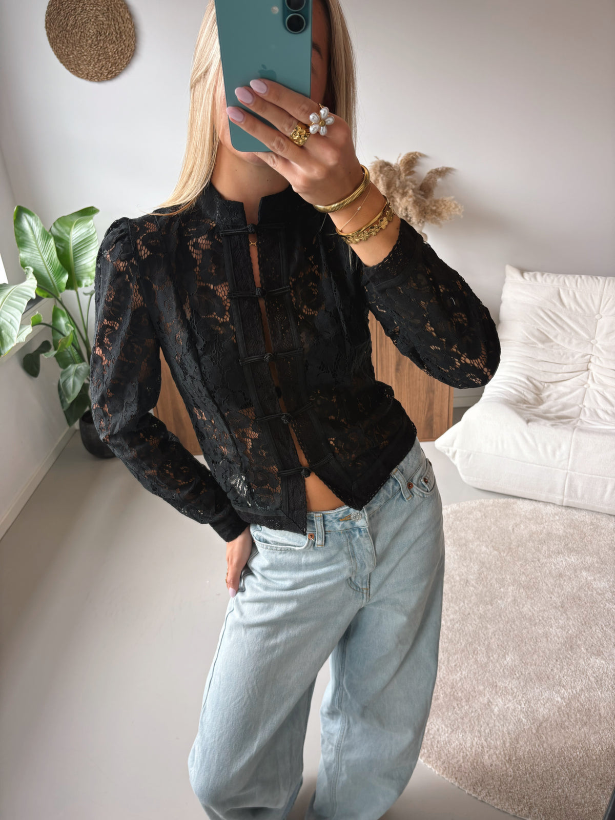 Lace Dream Blouse - Black