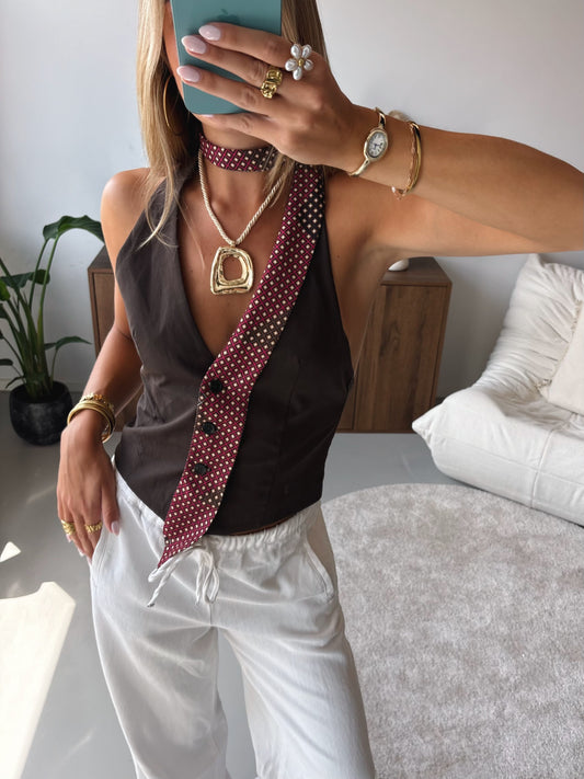 Statement Tie Gilet