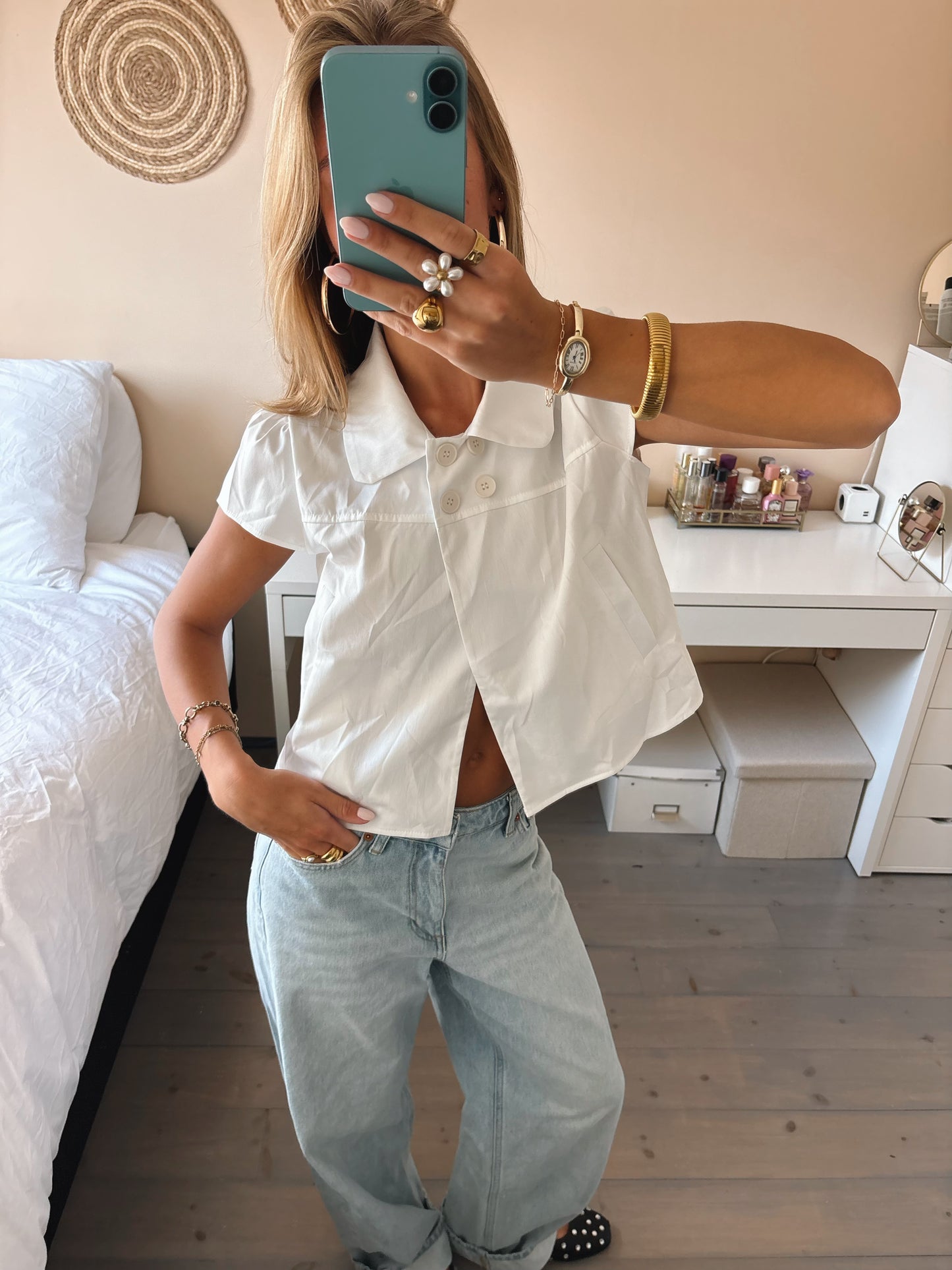 Asymmetric Wrap Blouse