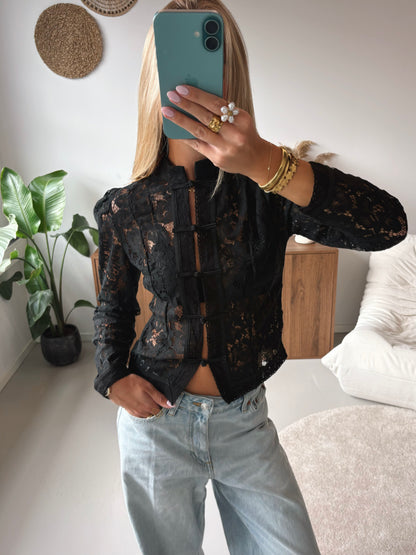 Lace Dream Blouse - Black