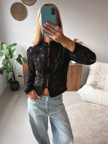 Lace Dream Blouse - Black