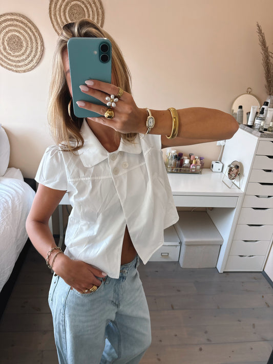 Asymmetric Wrap Blouse