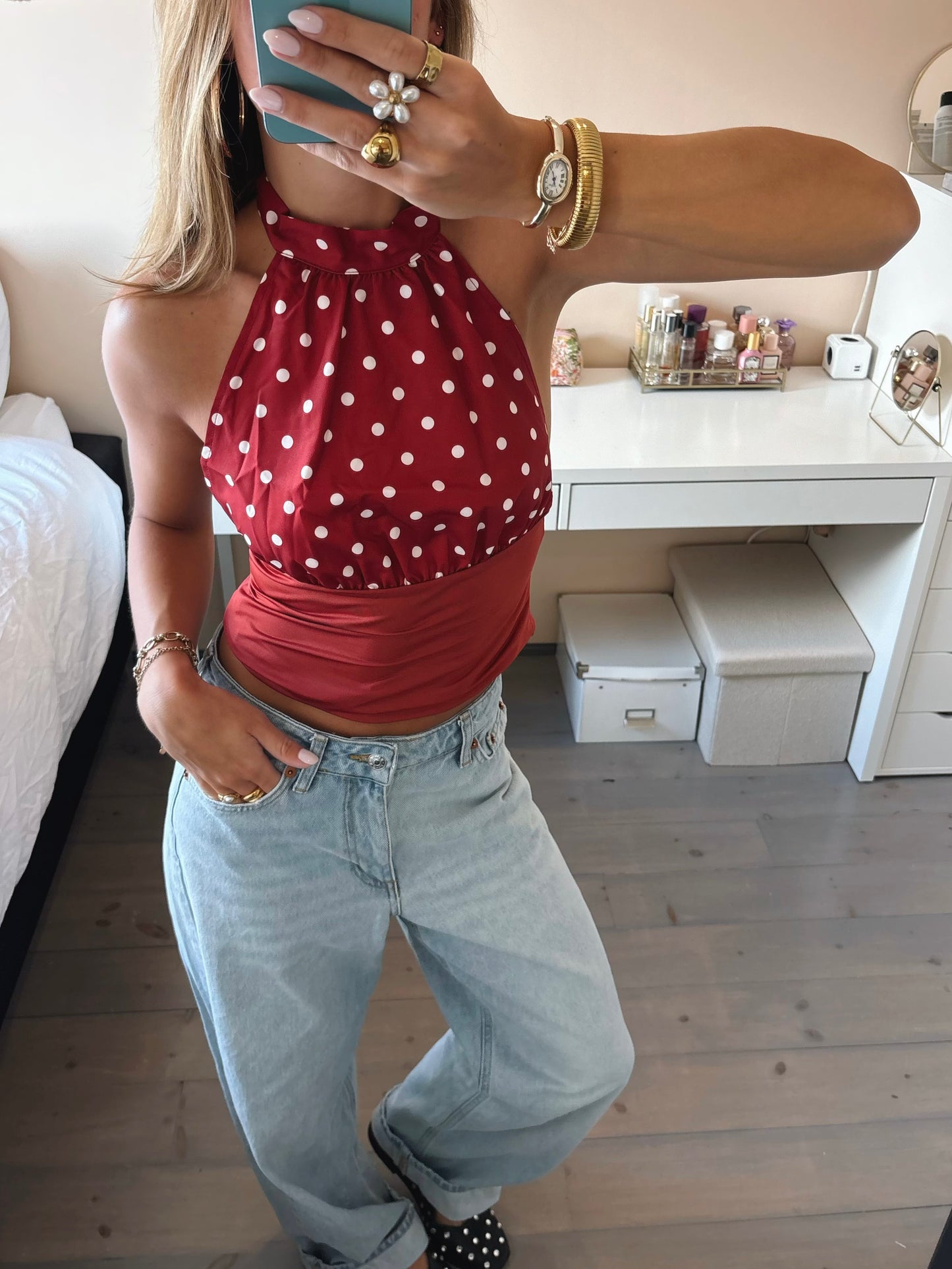 Polka Dot Halter Top