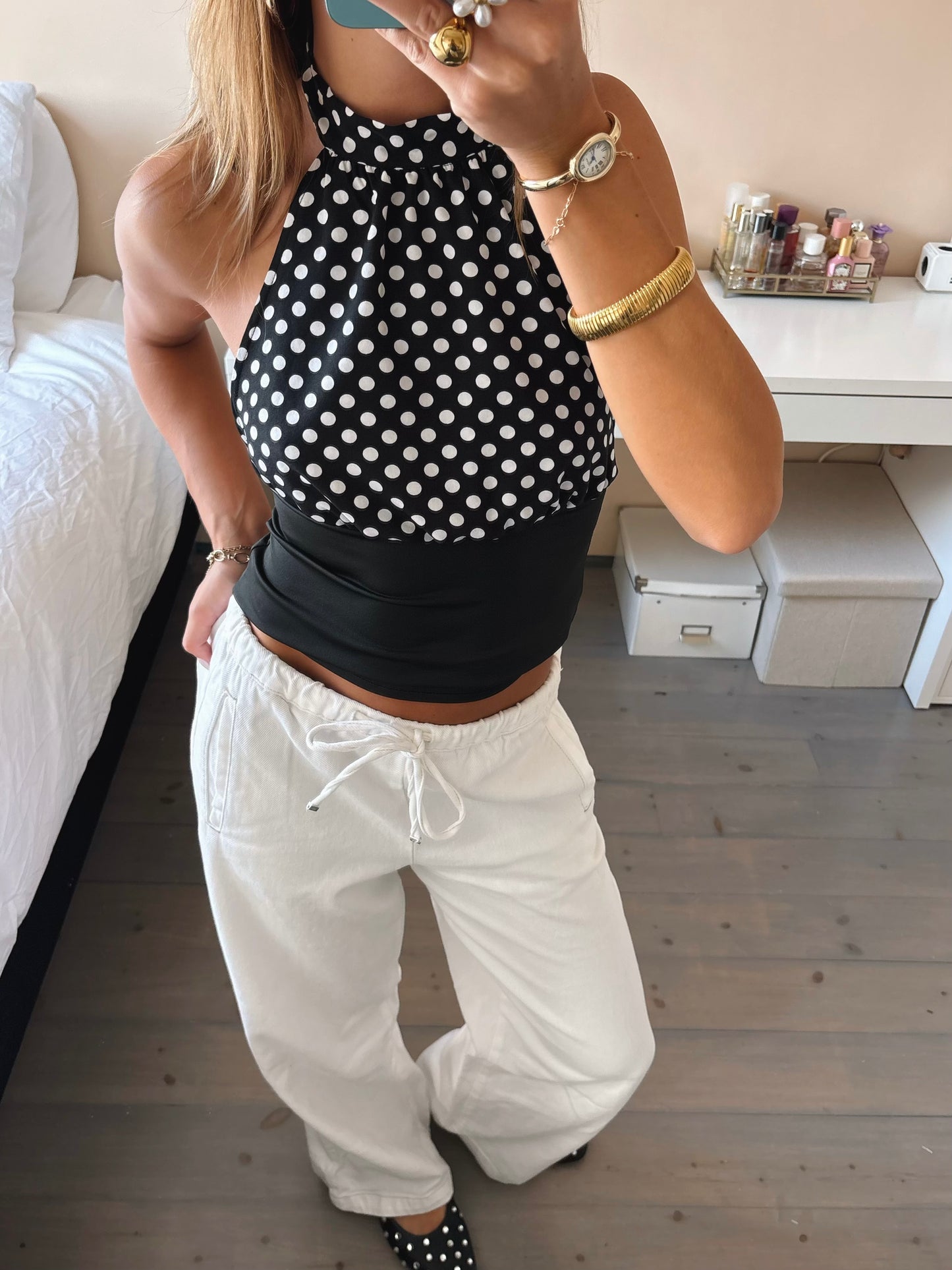 Polka Dot Halter Top