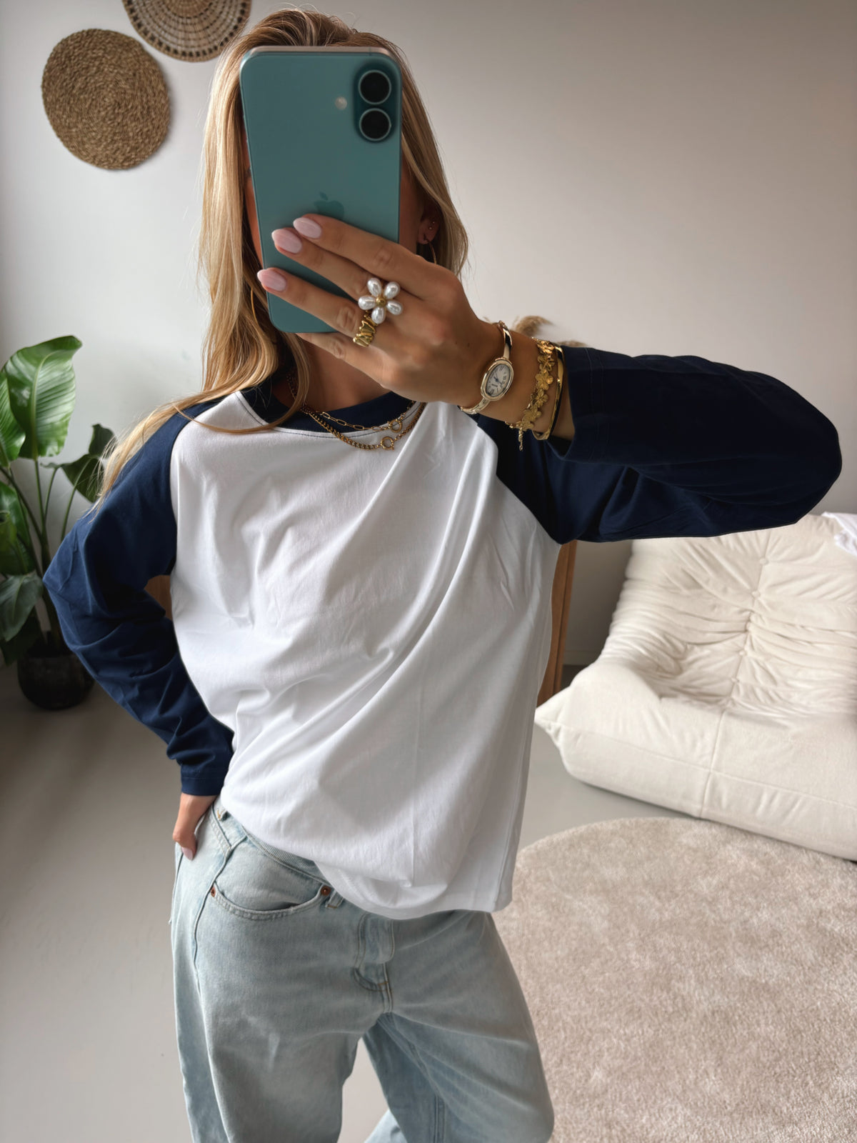 Raglan Top - Blue