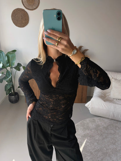 Noir Lace Top