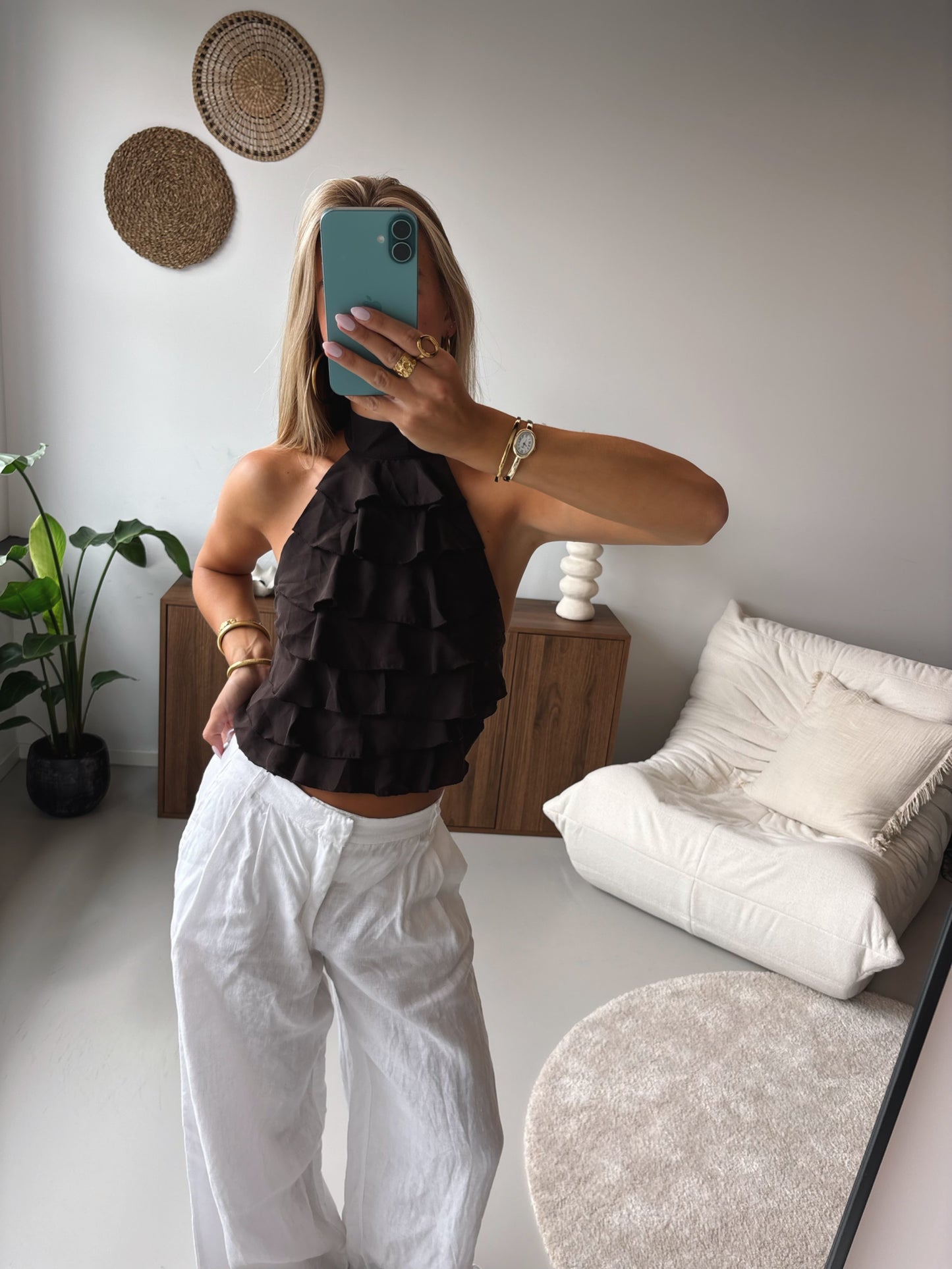 Ruffle Halter Top