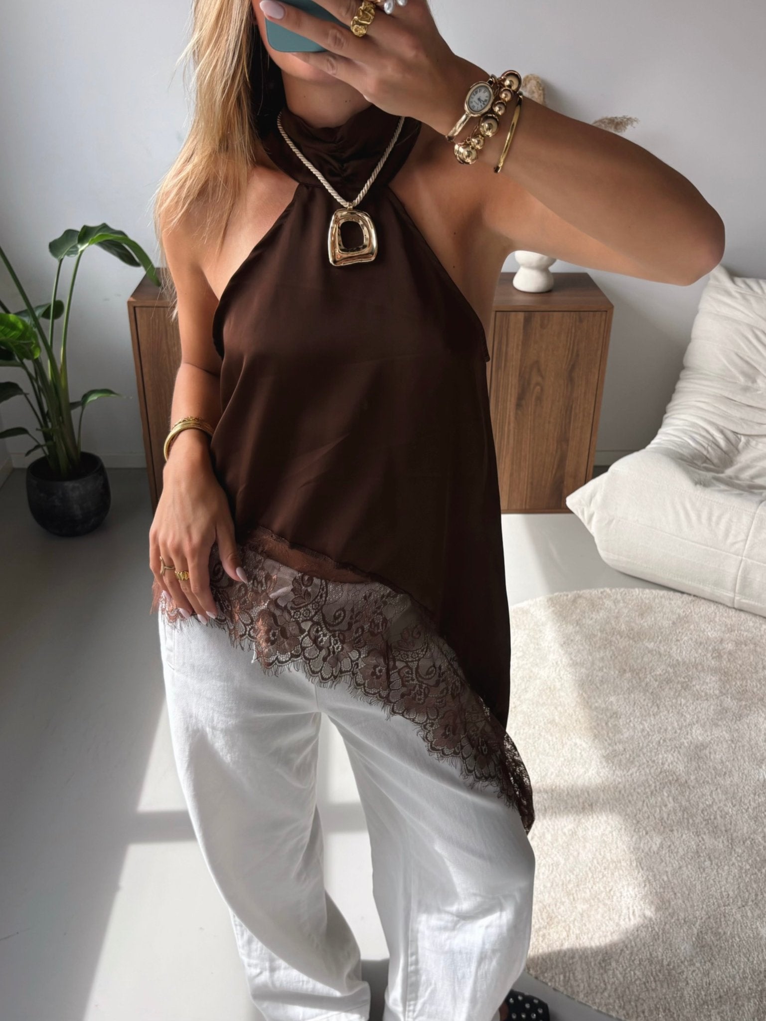 Asymmetric Lace Top - MOOS the Label