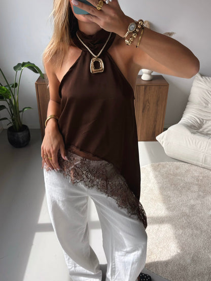 Asymmetric Lace Top - MOOS the Label
