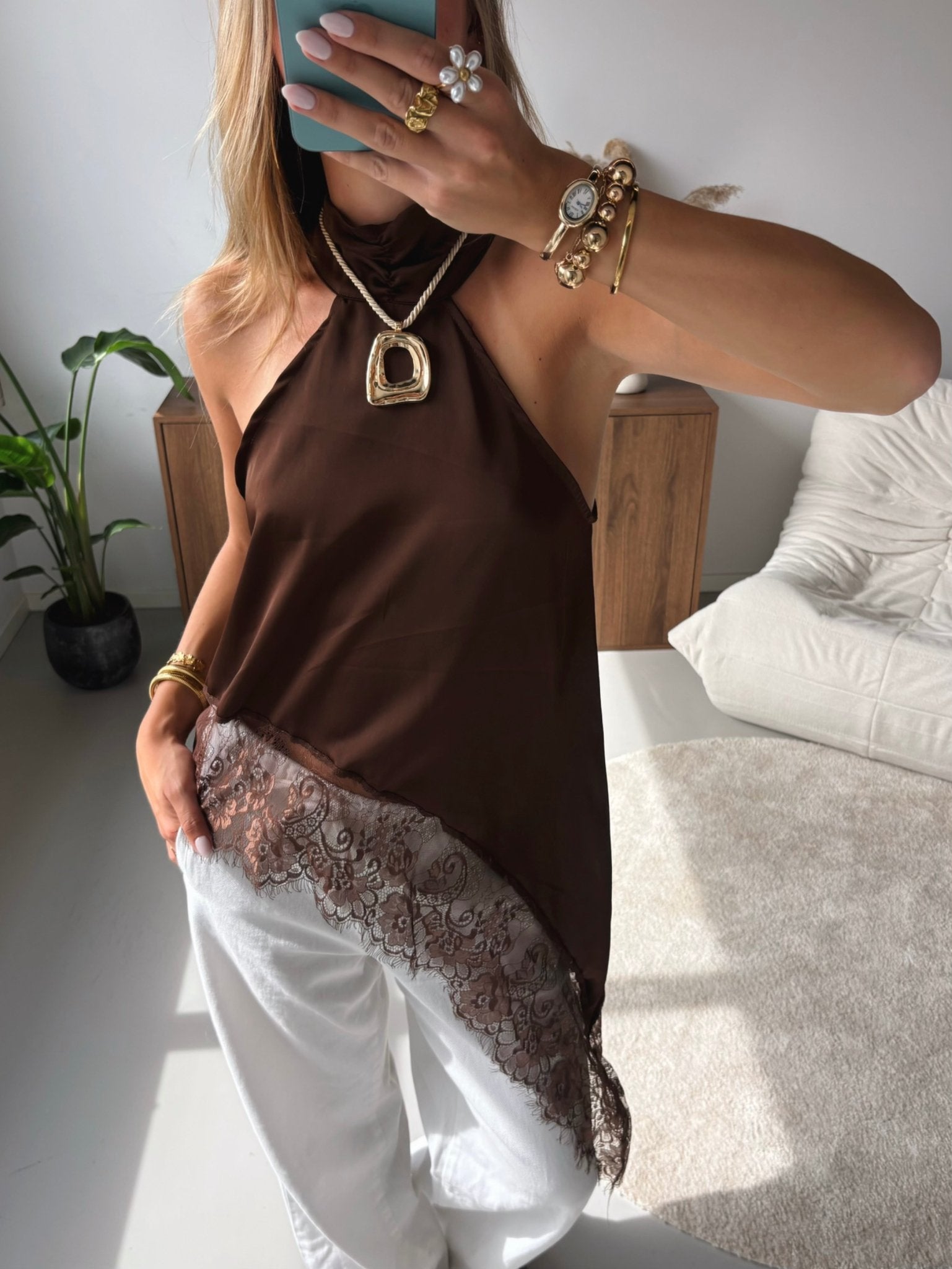 Asymmetric Lace Top - MOOS the Label