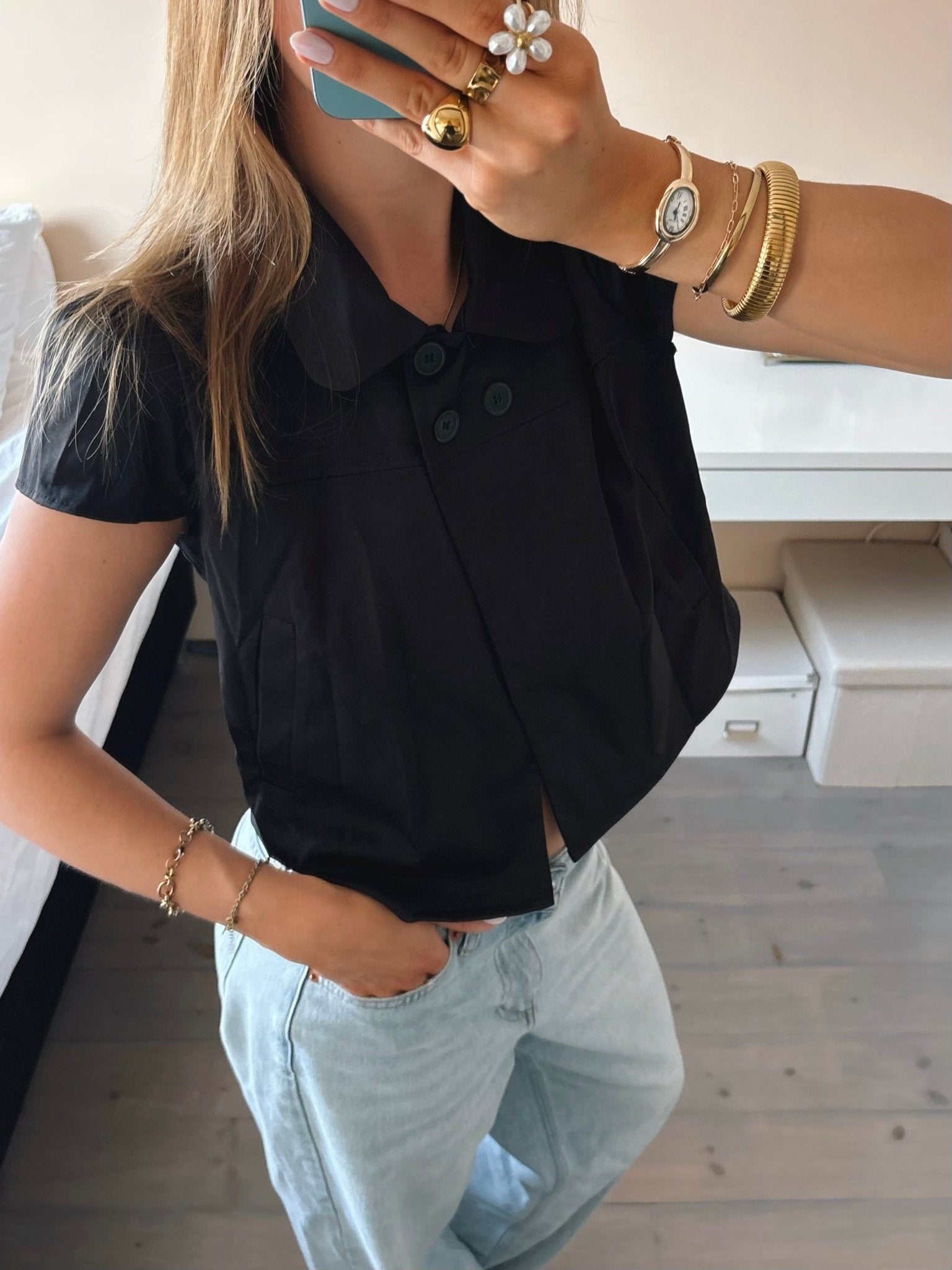 Asymmetric Wrap Blouse - MOOS The Label