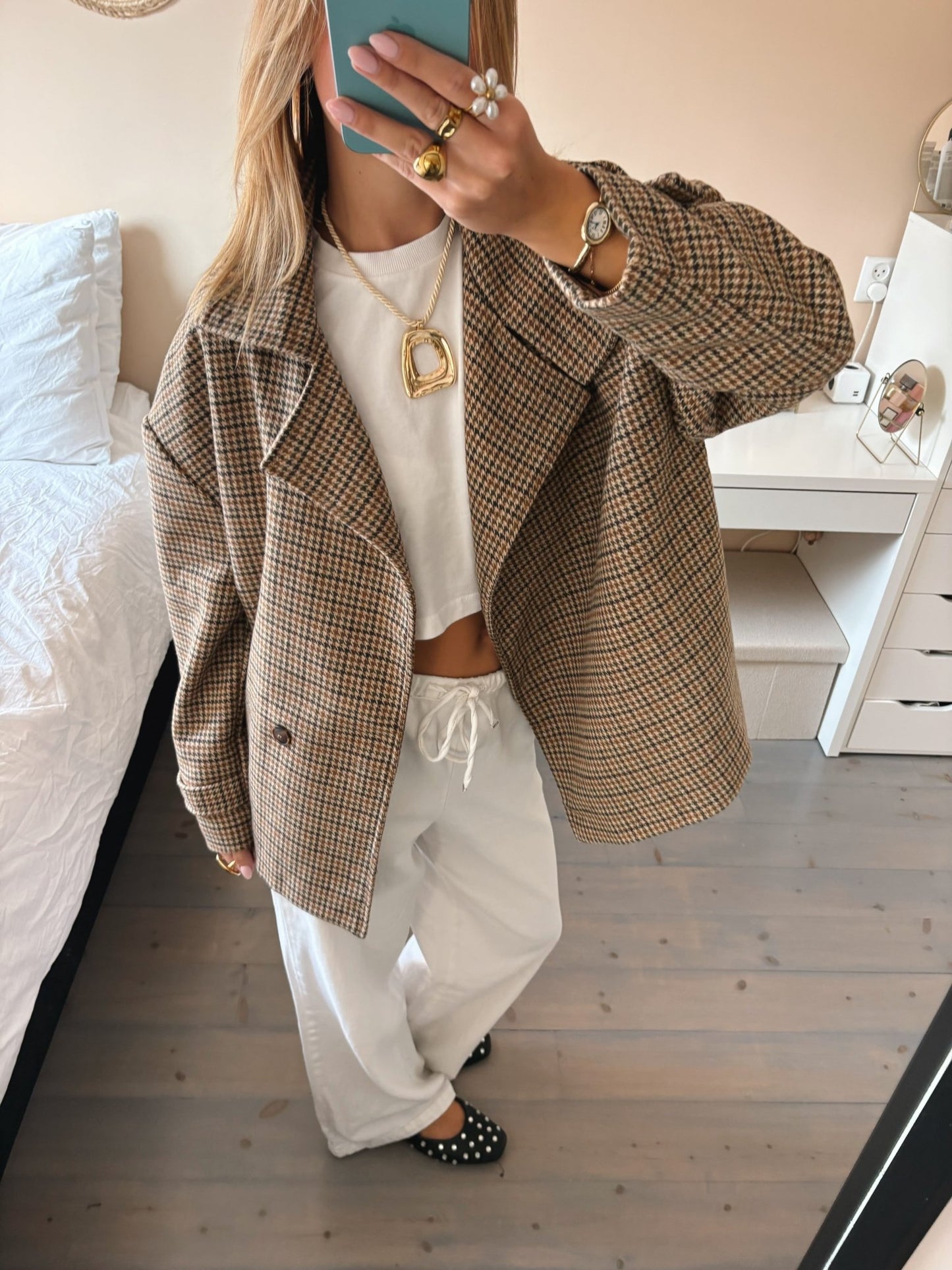 Everyday Checked Coat - MOOS the Label